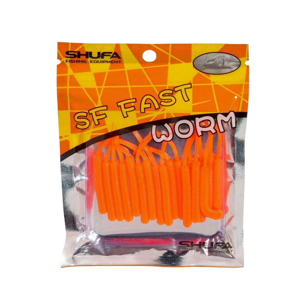 Shufa Fast Worm 5.1 Cm 20 Pcs Uv Orange - 1