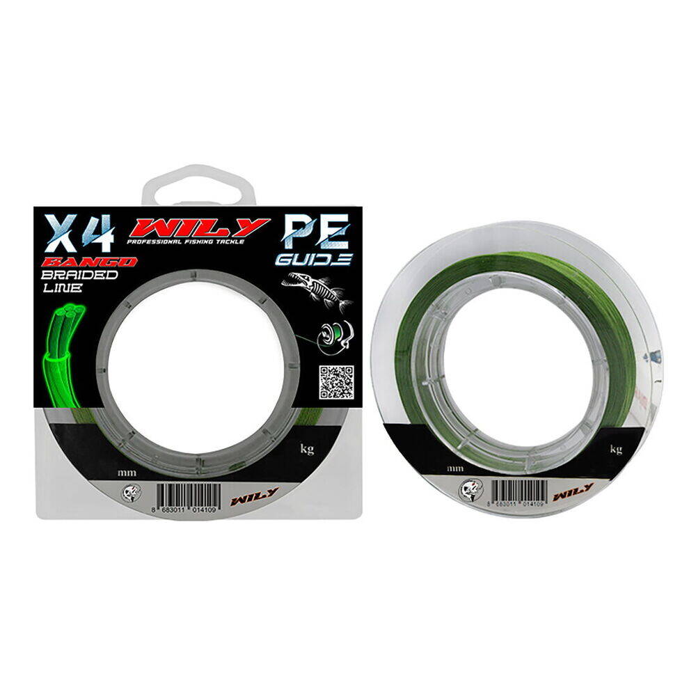 Wily Bango 4x İp Misina 0,18mm 300 mt Yeşil - 1