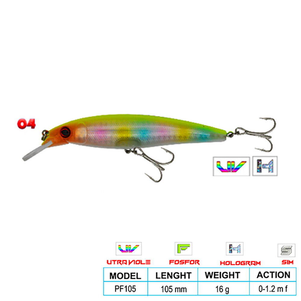 Wily DEEP DIVER CL04 105mm 16gr Floatıng 0-1.2 m - 1