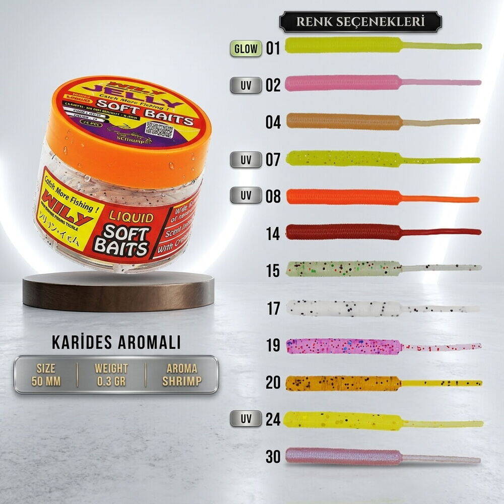 Wily Jelly 50 Mm 0,30 Gr Color01 Pcs20 - 1