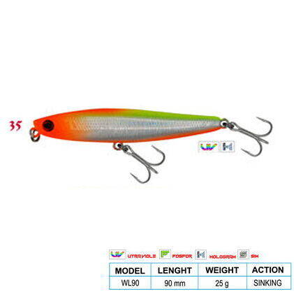 Wily RIPPER CL35 90mm 25gr Sinking - 1