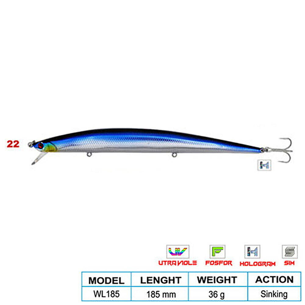 Wily SUPER STAR CL22 185mm 36gr (Sinking) - 1