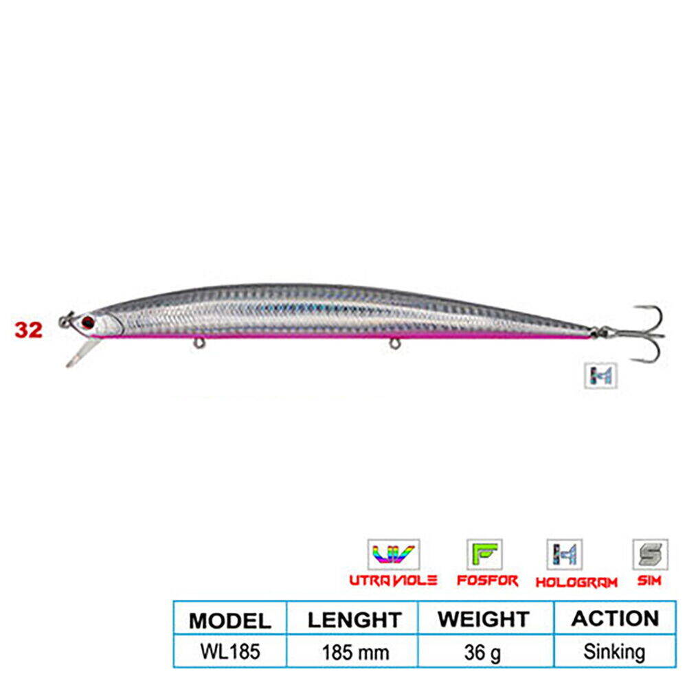 Wily SUPER STAR CL32 185mm 36gr (Sinking) - 1
