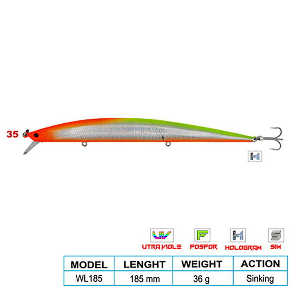 Wily SUPER STAR CL35 185mm 36gr (Sinking) - 1