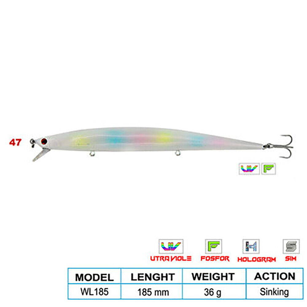 Wily SUPER STAR CL47 185mm 36gr (Sinking) - 1