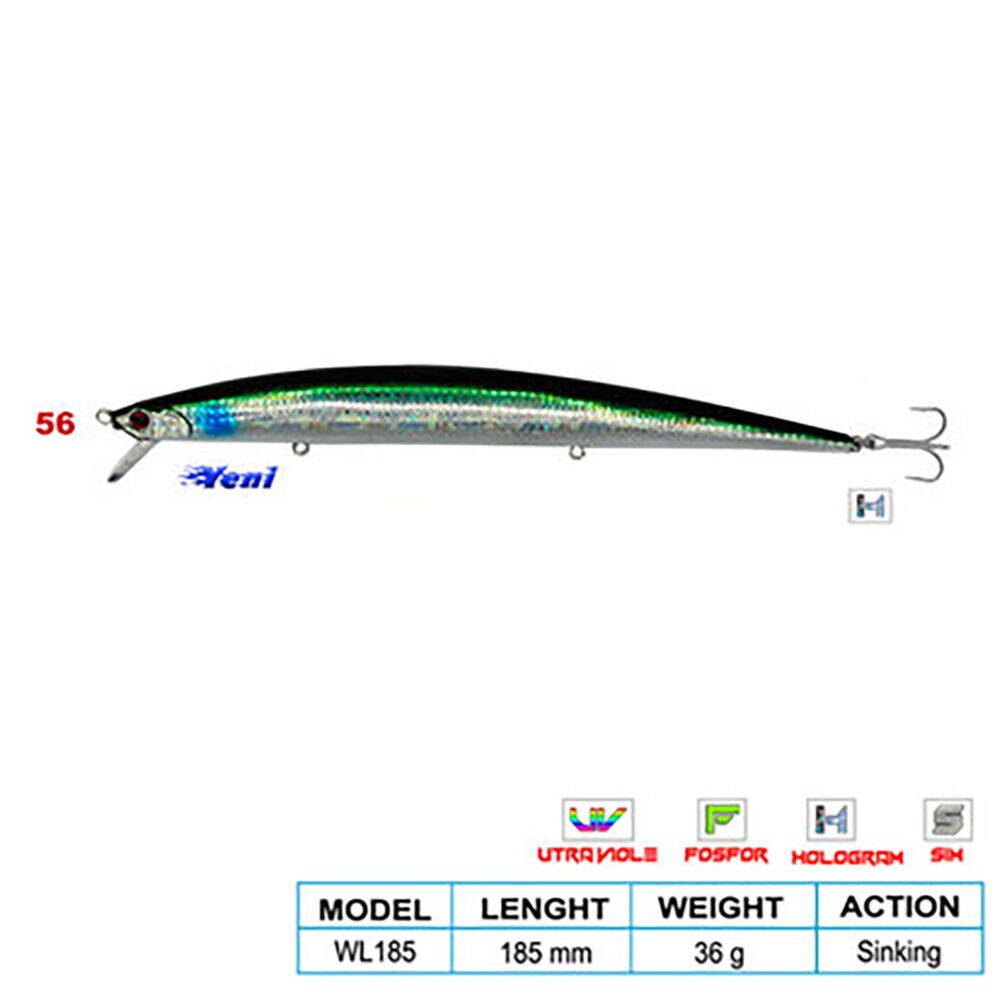 Wily SUPER STAR CL56 185mm 36gr (Sinking) - 1