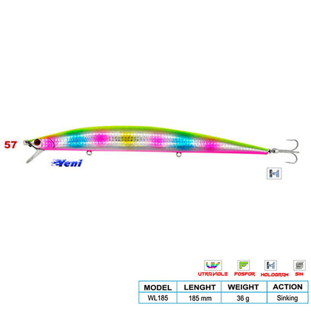 Wily SUPER STAR CL57 185mm 36gr (Sinking) - 1