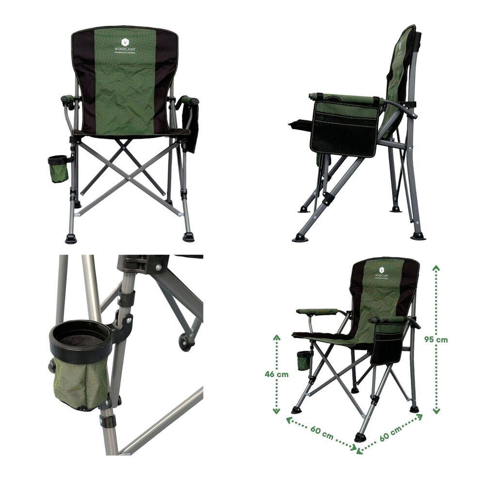 Windcamp Katlanır Kamp Sandalyesi Lux Green - 1