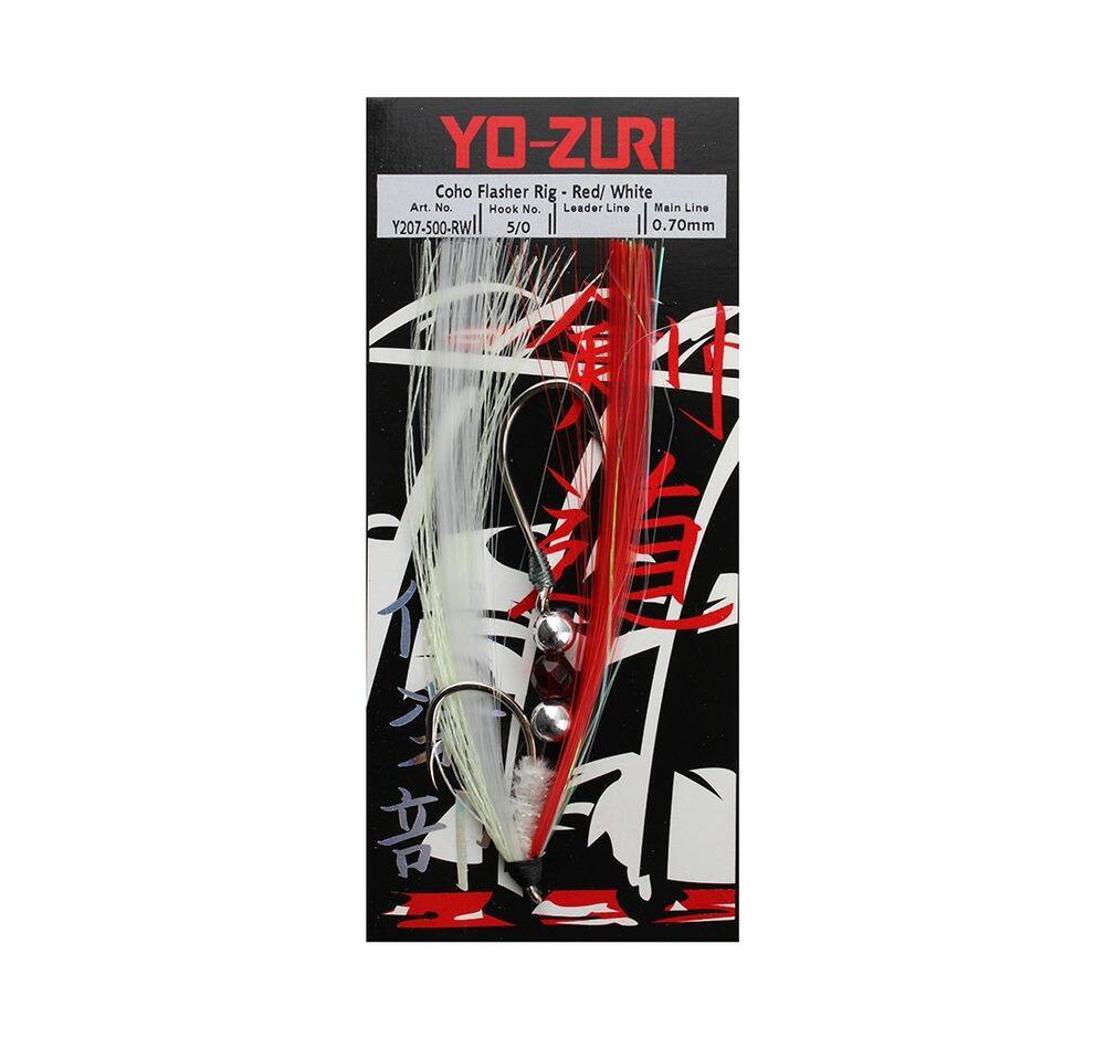Yo-Zuri Coho Flasher Rıg RedWhite 70mm 50 - 1