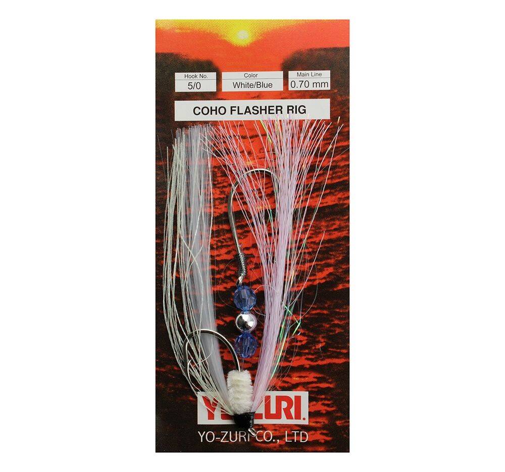 Yo-Zuri Coho Flasher Rig WhiteBlue 0,70mm No50 - 1