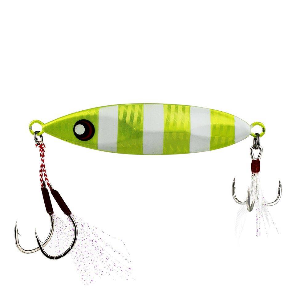 Yo-Zuri DSlow Jig 100 Mm 80 Gr Green Zebra Glow - 1