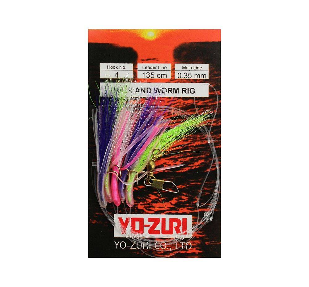 Yo-Zuri Hair&Worm Rig 135cm 0,35mm No4 5li Çapari - 1